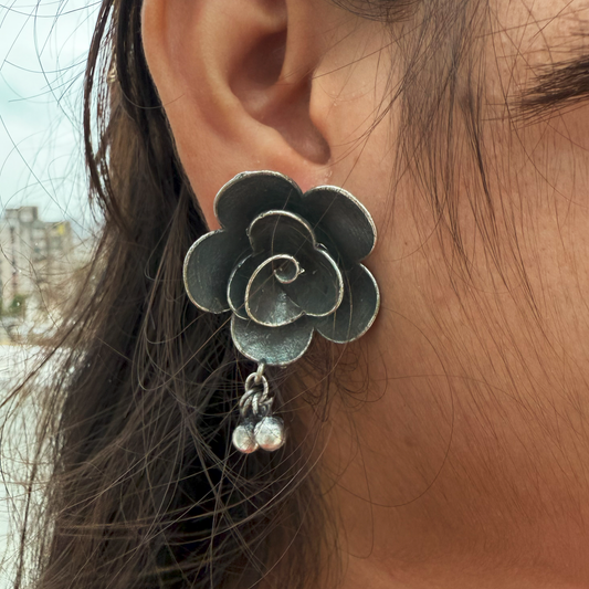 Rust Petal Drops | Petal Earrings