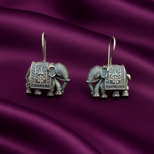Elephant Charm | Antique Earrings