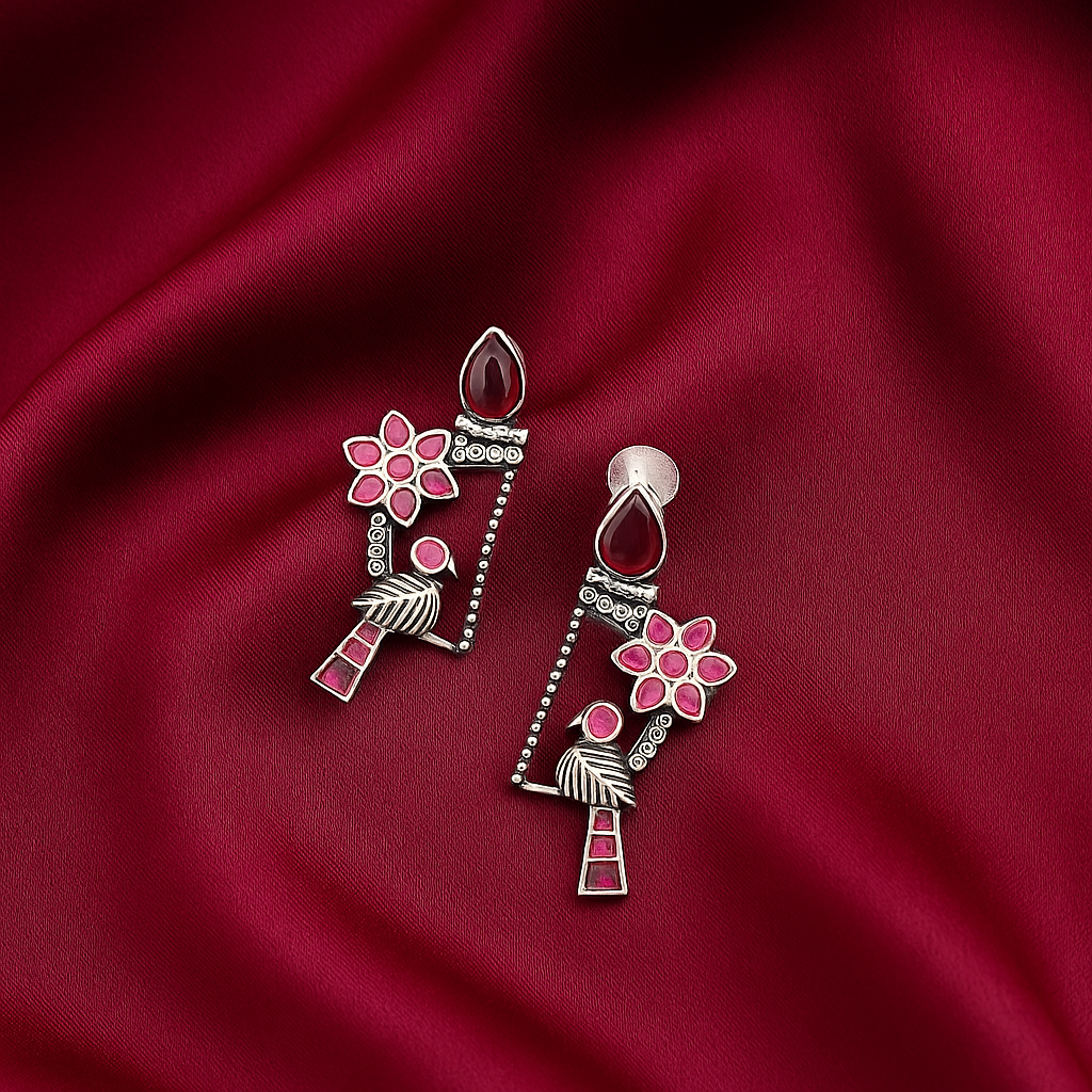 Rustic Parrot | Whispering Wings Earrings