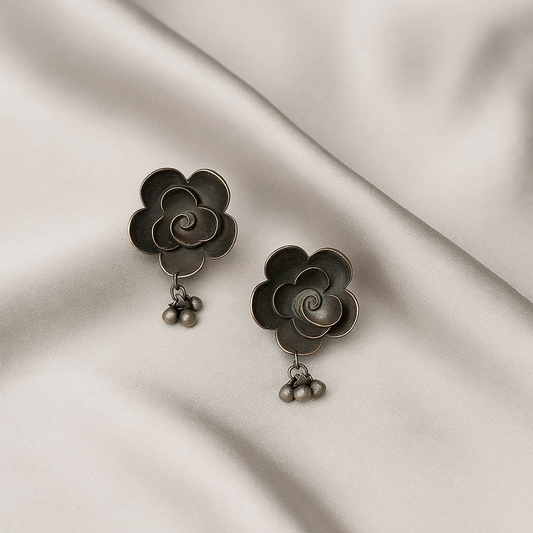 Rust Petal Drops | Petal Earrings